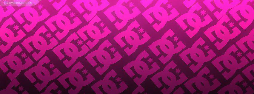 DC Shoes Logo Pattern Pink Facebook Cover
