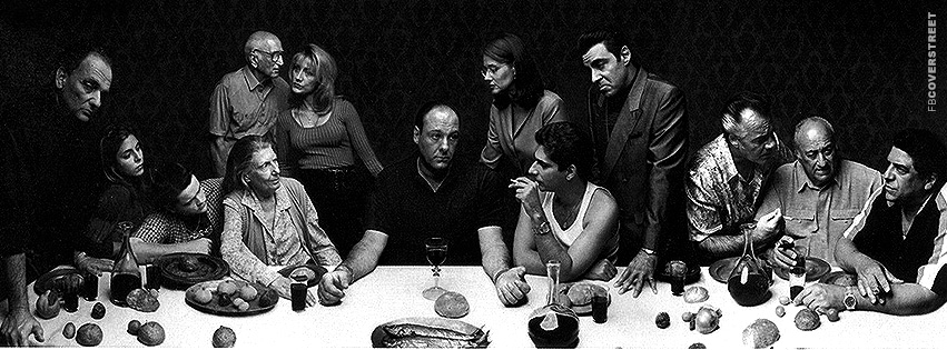 The Sopranos The Last Supper Black and White  Facebook cover
