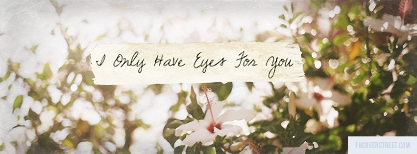 I Only Have Eyes For You Facebook cover