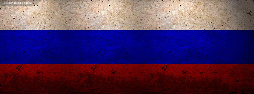 Russian Flag Concrete Wall 2 Facebook Cover