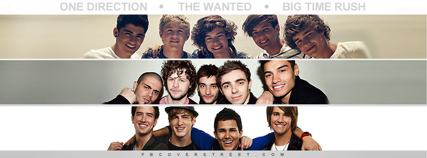 One Direction The Wanted Big Time Rush Facebook cover
