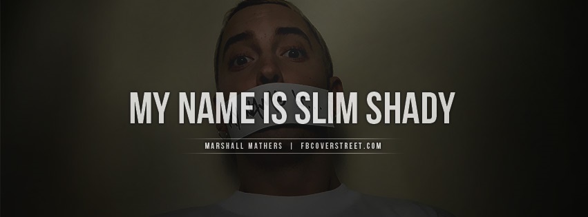 Eminem Slim Shady Facebook cover