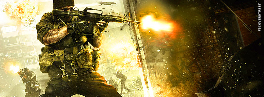Call of Duty Black Ops Enemy Fight  Facebook Cover