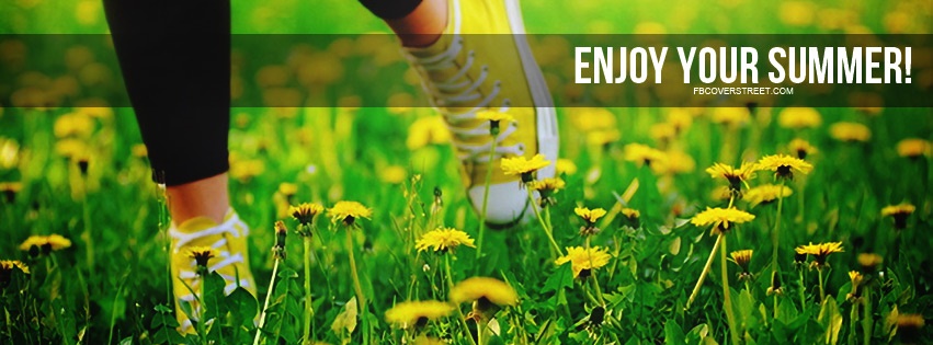 Enjoy Your Summer Shoes In Grass Facebook cover