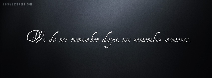 Remember Moments Facebook cover