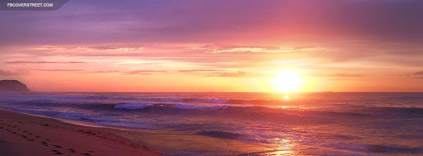 Australia Coastal Sunset Facebook cover