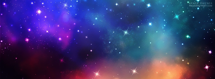 Vibrantly Colored Stars Facebook Cover