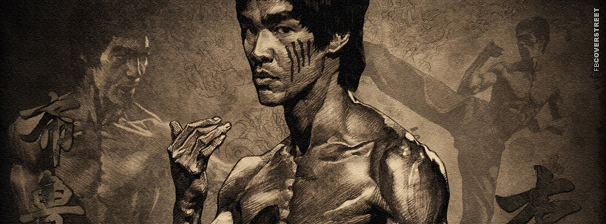 Bruce Lee Artwork  Facebook cover