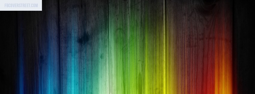 Rainbow Pattern Wood Facebook cover
