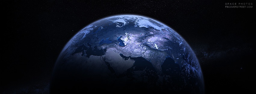 Blue Icey Planet Facebook cover