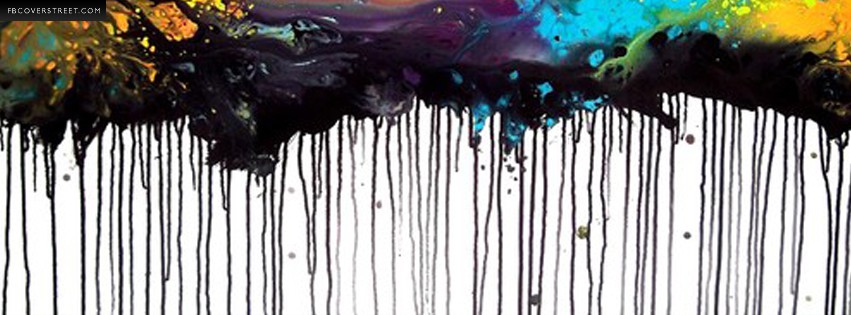 Dripping Dark Colors  Facebook Cover