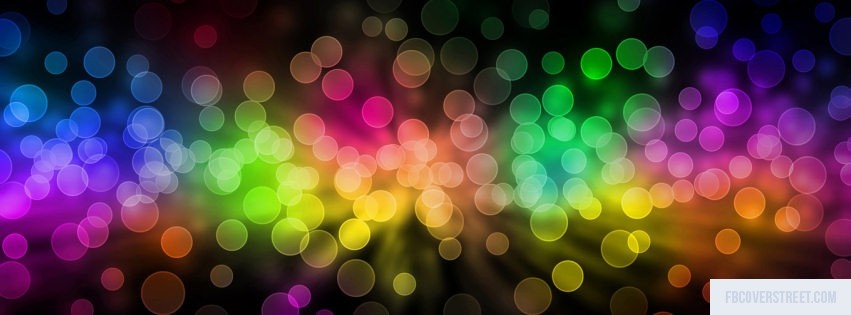 Colorful Bokeh Dots Facebook cover