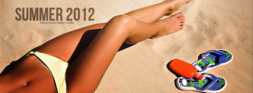 Summer 2012 Tanning On Beach Facebook cover