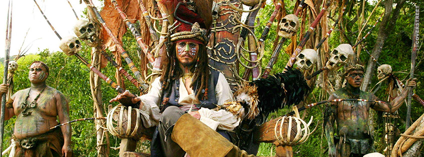 Jack Sparrow Pirates of The Carribean Movie Facebook Cover