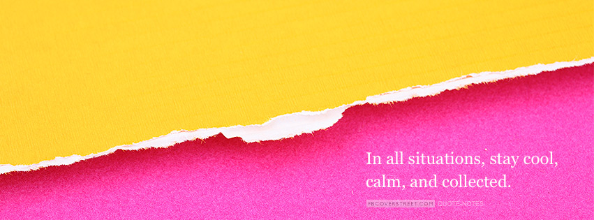 In All Situations Stay Cool Facebook cover