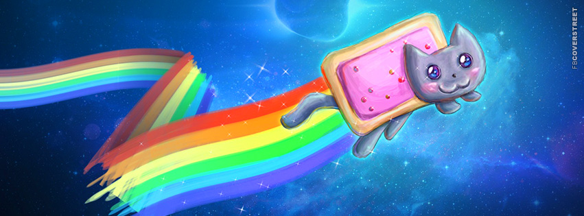Nyan Cat Internet Meme Cat  Facebook Cover