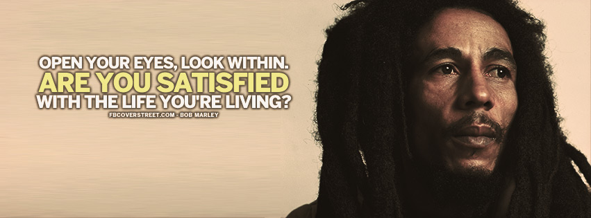 Open Your Eyes Look Within Bob Marley Quote Facebook cover