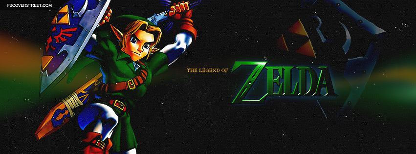 The Legend of Zelda Link Attacking Facebook cover