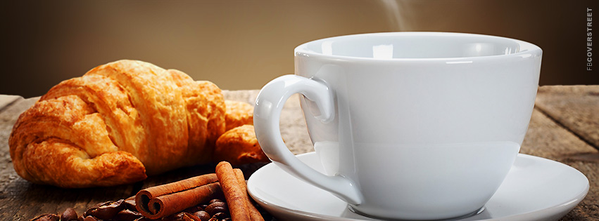 Coffee and Croissant Roll  Facebook cover