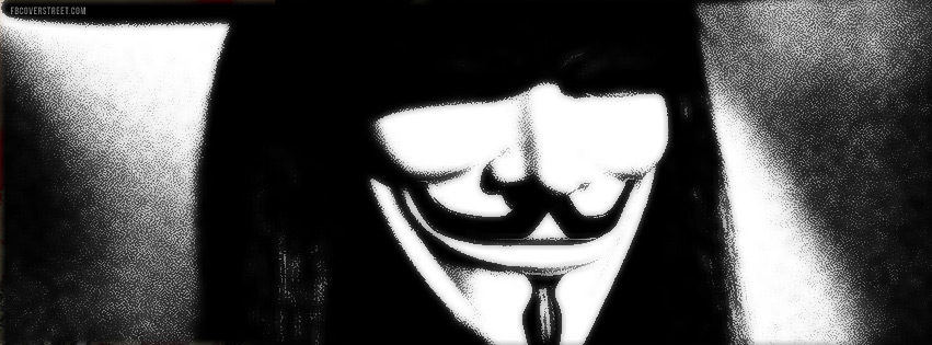 V For Vendetta Gritty Mask Facebook cover