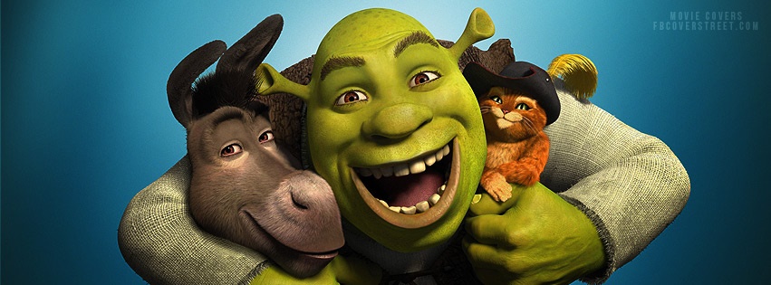 Shrek, Donkey, Puss In Boots Facebook cover