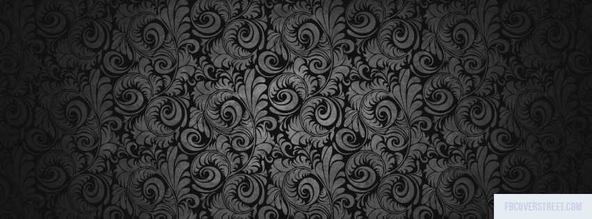 Damask Black and White Facebook cover