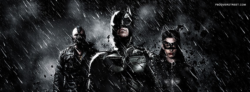 The Dark Knight Rises Batman Bane & Catwoman Facebook cover