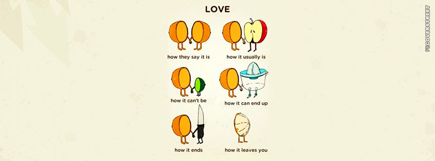 Love Explained with Fruit  Facebook Cover