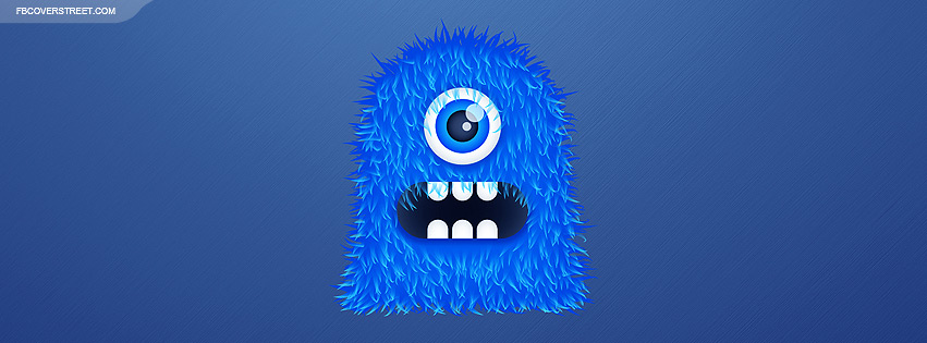 One Eyed Blue Monster Facebook Cover