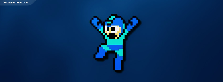 Megaman Pixelated 2 Facebook Cover