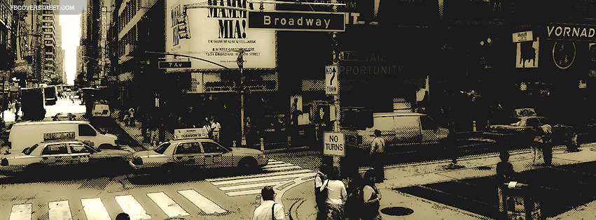 New York City Pop Art Broadway Street Facebook cover