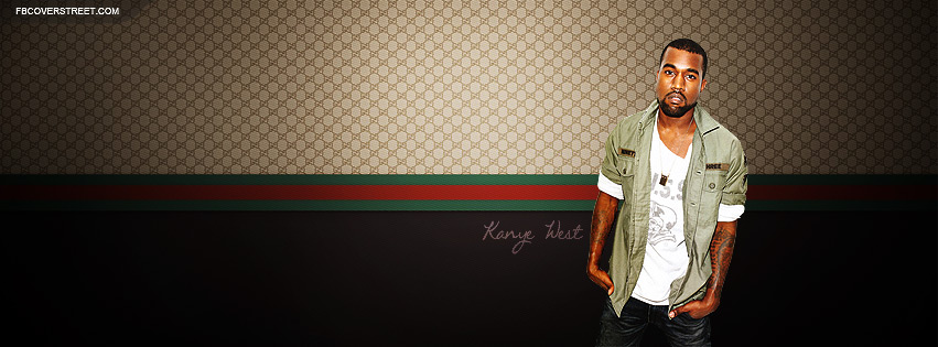 Kanye-West-Smooth-Gucci-Pattern Facebook Cover