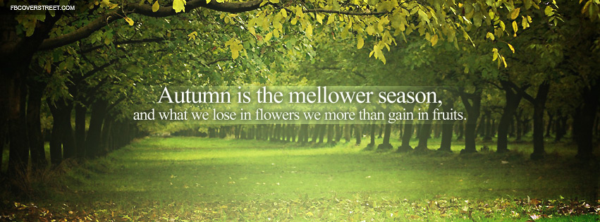 Autumn Is The Mellower Season Facebook cover