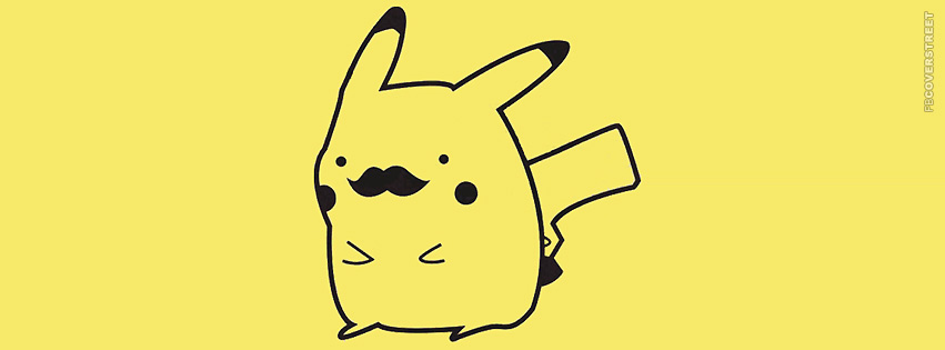 Mustache Pikachu  Facebook cover
