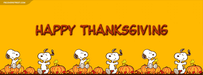 Snoopy Happy Thanksgiving Facebook cover