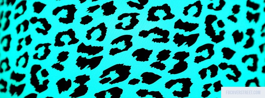 Blue Cheetah Print Facebook cover