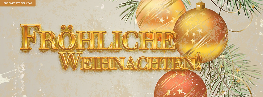 Frohliche Weihnachten German Merry Christmas Facebook cover