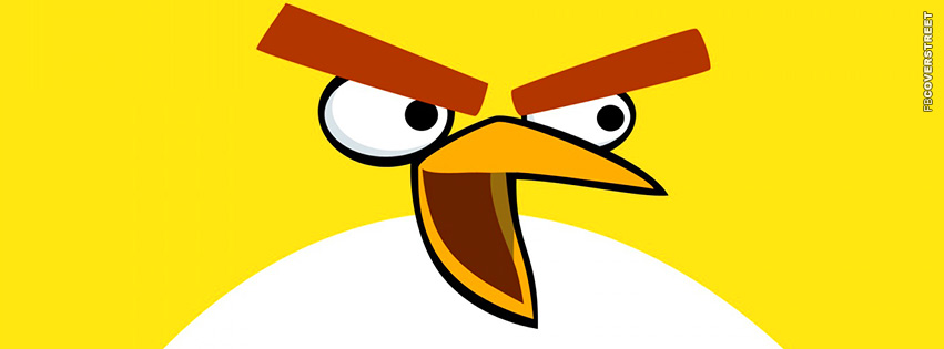Angry Birds Yellow Bird Face  Facebook Cover