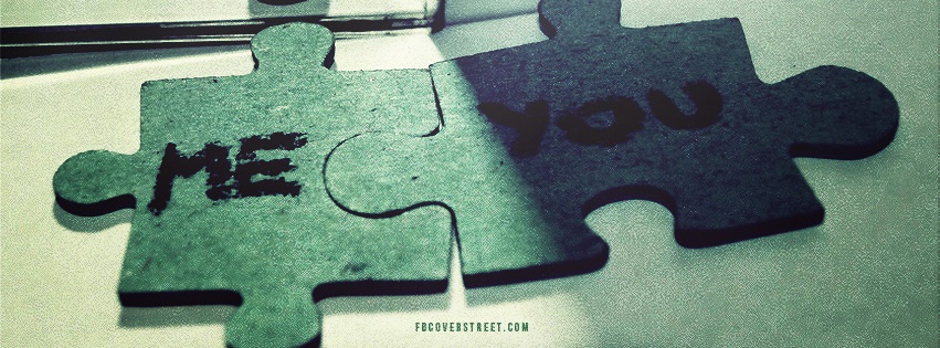 Me & You Puzzle Pieces Facebook cover