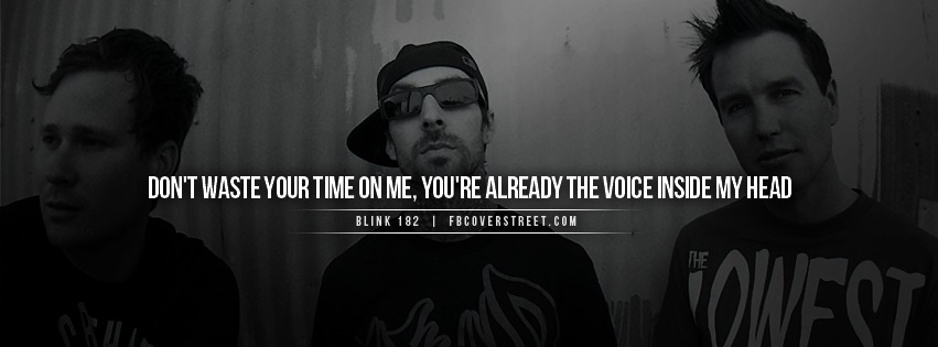 Blink 182 Dont Waste Your Time Quote Facebook Cover