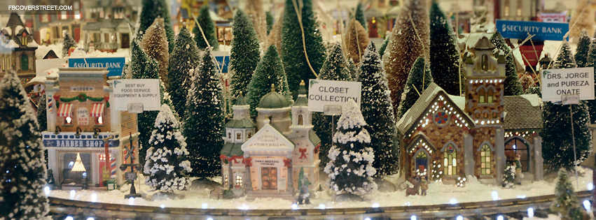 Decoration Winter Village Facebook cover
