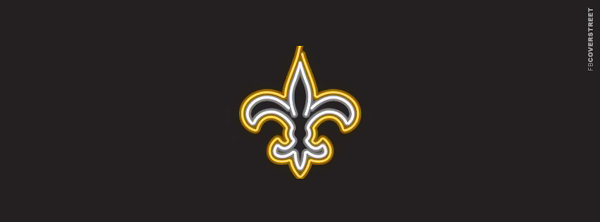 New Orleans Saints Neon Logo  Facebook Cover