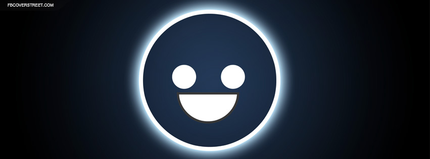 Big Blue Smiley Face Facebook Cover