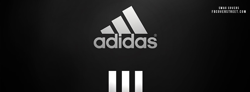 Adidas Black and White Logo 2 Facebook cover