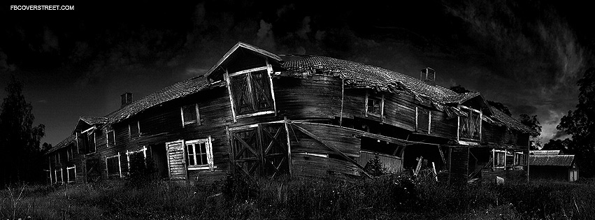 Creepy Destroyed House Facebook cover