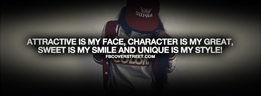 Attractive Is My Face Quote Facebook cover