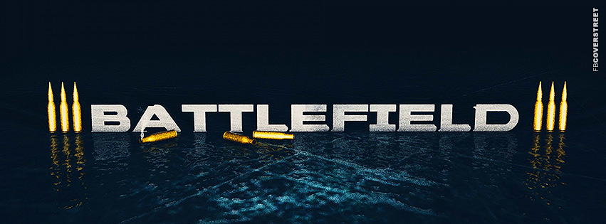 Battlefield Video Game Logo Bullets Facebook Cover