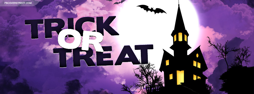 Trick or Treat Scary House Facebook cover