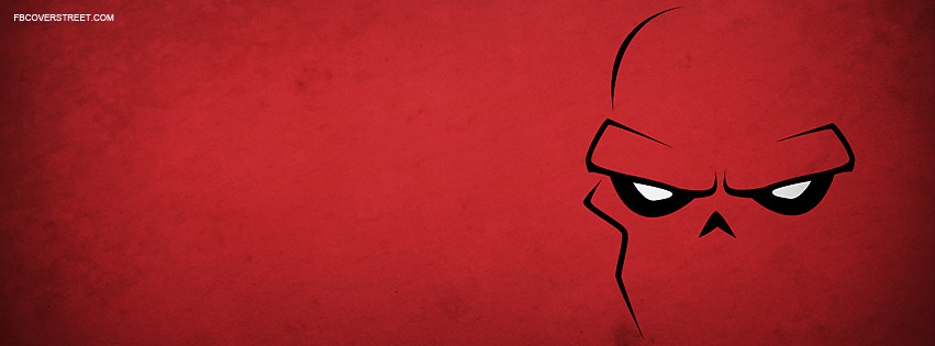 Red Skull Face Facebook cover