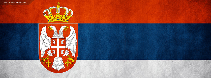 Serbian Flag Grungey Facebook cover